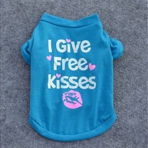 “I Give Free Kisses” Dog Shirt
